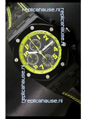 Audemars Piguet Royal Oak Offshore Bumble Bee Edition Watch - Secs hands at 12 O Clock