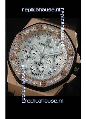 Audemars Piguet Royal Oak Offshore Lady Alinghi Swiss Watch in White Checkered Dial