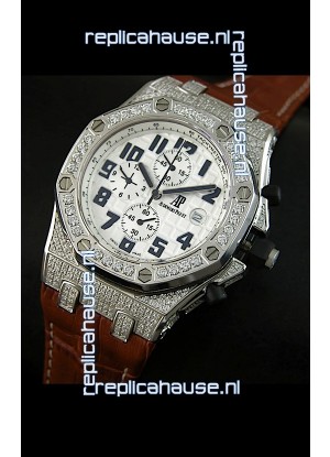 Audemars Piguet Royal Oak Offshore Quartz Watch with Diamonds Bezel