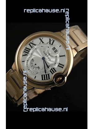 Cartier Ballon Blue de Japanese Replica Watch in Pink Gold Strap