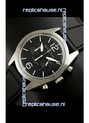 Bell and Ross BR126 Vintage Swiss Quartz Watch in Steel Case