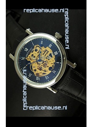 Breguet Classique Japanese Automatic Watch in Gold Skeleton Dial - Arabic Hour Numerals