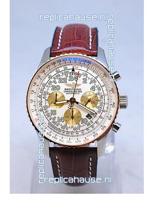 Breitling Navitimer Cosmonaute Swiss Replica Watch Gold Plated Bezel