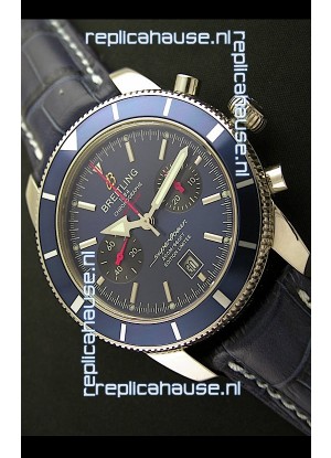 Breiting Superocean 2010 Heritage Swiss Chronograph Watch in Blue