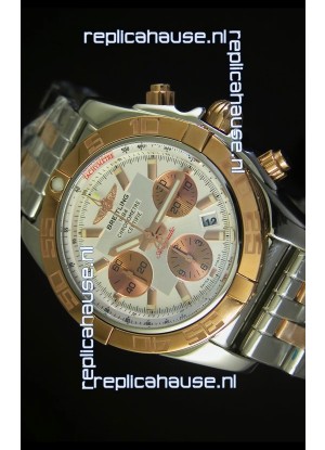 Breitling Chronomat Evolution Swiss Replica Watch in Pink Gold