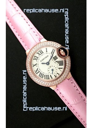 Cartier Swiss Ladies Replica Watch in Rose Gold Casing