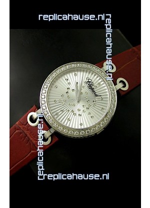 Chopard Xtravaganza Ladies Japanese Replica Watch in Silver Dial