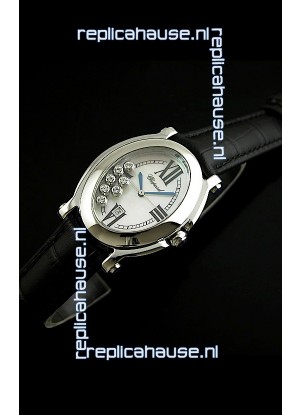 Chopard Happy Sport Swiss Replica Watch in Black Strap