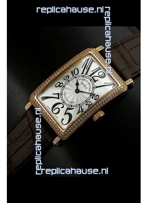 Franck Muller Long Island Japanese Replica Watch in White Dial