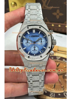 Audemars Piguet Super Clone oyal Oak Chronograph 26240BC Frosted Blue Dial Watch 