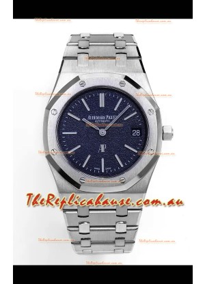 Audemars Piguet Super Clone Royal Oak 16202BC Extra Thin Super Clone Watch Blue Dial