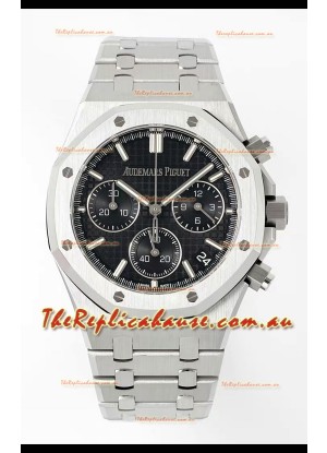 Audemars Piguet Super Clone Royal Oak Chronograph 26240 - 904L Steel in Black Dial 41MM