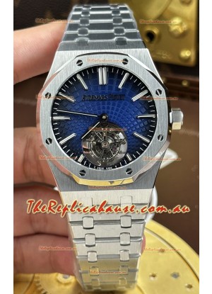 Audemars Piguet Super Clone Royal Oak Flying Tourbillon 41mm Blue Dial Watch 