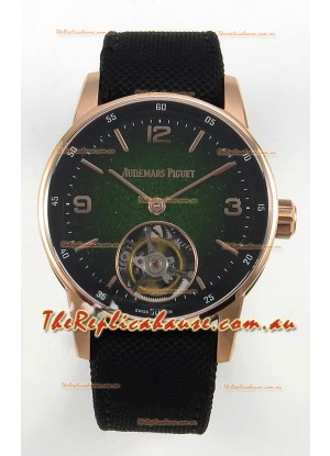 Audemars Piguet CODE 11.59 29396 Rose Gold Green Aventurine Enamel Super Clone Watch 