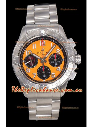 Breitling Super Clone Super Avenger B01 Chronograph Yellow Dial Watch 