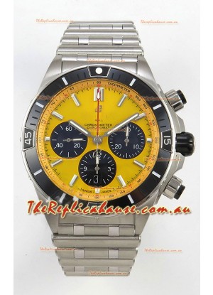 Breitling Chronomat Super Clone B01 42 Edition Swiss 904L Steel Watch Yellow Dial 