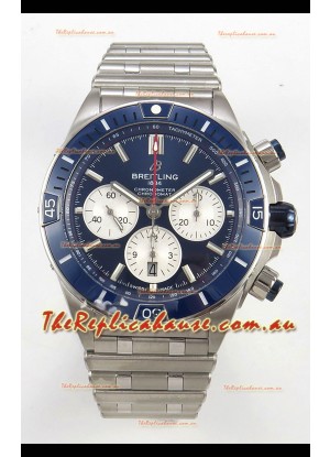 Breitling Chronomat Super Clone B01 42 Edition Swiss 904L Steel Watch Blue Dial 