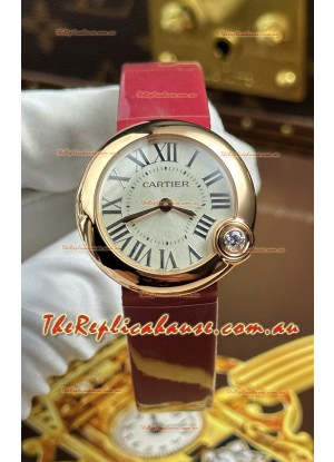 Ballon Blanc De Cartier Swiss Quartz Replica Watch in Rose Gold Casing
