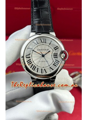 Ballon De Cartier Swiss Automatic 1:1 Mirror Quality 33MM in Black Leather Strap