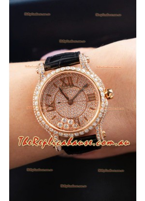 Chopard Happy Diamonds Mossanites Edition Super Clone Quartz Watch