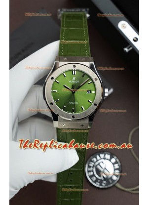 Hublot Super Clone Classic Fusion Titanium Green Dial 42MM Watch