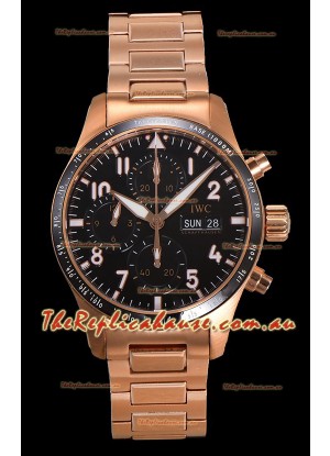 IWC Pilot's IW388306 Super Clone Chronograph 41 Mercedes-AMG Pertonas F1 Rose Gold Watch 