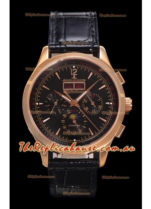 Jaeger LeCoultre Master Control Chronograph Calendar Rose Gold Swiss Replica Watch 