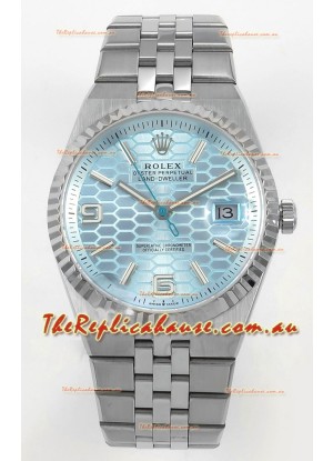 Rolex Land-Dweller 127336 Ice Blue Honeycomb 40MM Swiss Replica Watch 