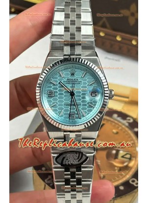 Rolex Land-Dweller 127236 Ice Blue Honeycomb 36MM Swiss Replica Watch 