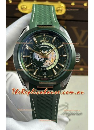 Omega Seamaster Aqua Terra 150M Worldtime Rubber Strap Swiss Replica Watch