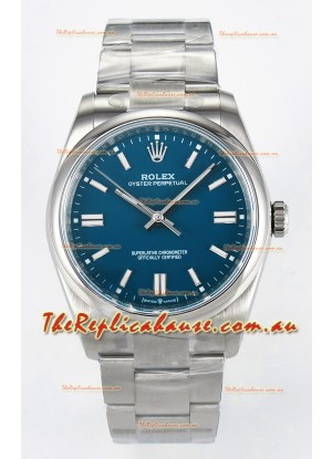 Rolex Oyster Perpetual Super Clone REF#126000 36MM Blue Dial Swiss Replica