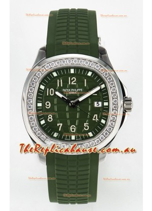 Patek Philippe Aquanaut 5267 Green Dial Swiss Quartz Movement Replica Watch 