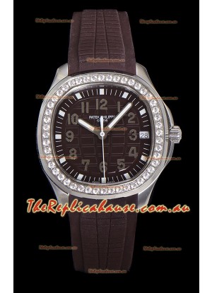 Patek Philippe Super Clone Aquanaut Stainless Steel Brown Dial 38.5MM Watch 