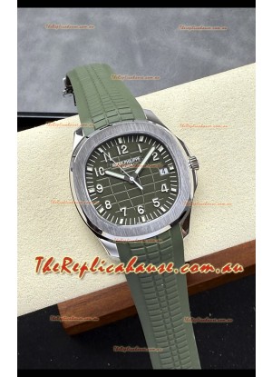 Patek Philippe Aquanaut Super Clone 5168G Green Dial 904L Steel Replica Watch 
