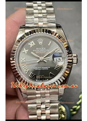 Rolex Datejust Super Clone Grey Dial Steel Casing Watch 28MM