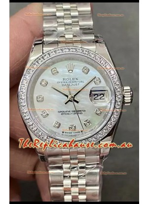 Rolex Datejust Super Clone Mother of Pearl Dial Steel Casing Watch 28MM