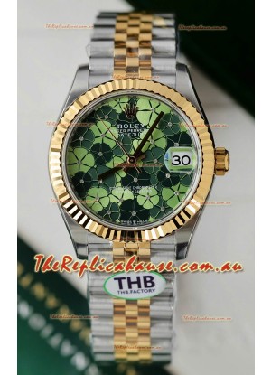 Rolex Datejust Cal.3235 Movement Super Clone 2 Tone Yelow Gold 31MM Motif Dial Watch 
