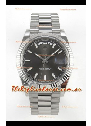 Rolex Day Date Super Clone Grey Dial 40MM 210 Grams Swiss Replica watch 