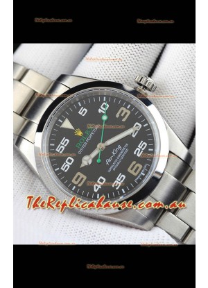 Rolex Air King Japanese Movement Replica Watch in Stainless Steel Black Dial 40MM