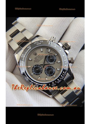Rolex Daytona Japanese Movement Replica Watch in Grey Dial - Ceramic Bezel 