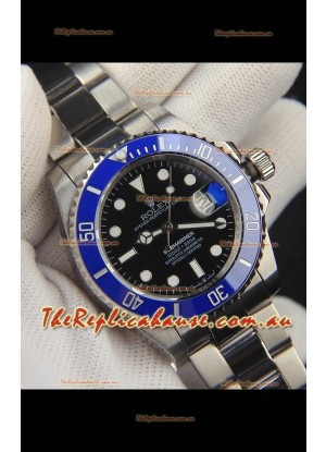 Rolex Submariner Japanese Replica Watch 904L Steel Black Dial Blue Ceramic Bezel 