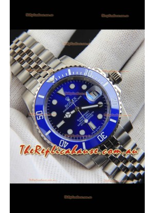 Rolex Submariner Japanese Replica Watch 904L Steel - Ceramic Bezel in Blue