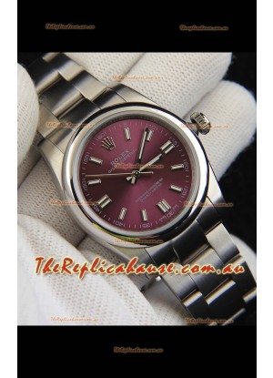 Rolex Oyster Perpetual Japanese Movement Replica Watch 36MM - Burgundy Dial