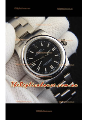 Rolex Oyster Perpetual Japanese Movement Replica Watch 36MM - Black Dial