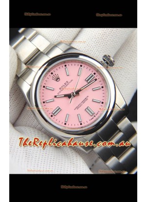 Rolex Oyster Perpetual Japanese Movement Replica Watch 36MM - Pink Dial
