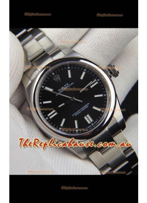 Rolex Oyster Perpetual Japanese Movement Replica Watch 41MM - Black Dial