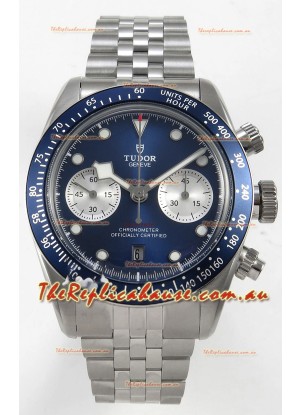Tudor Super Clone Black Bay Chronograph Watch in Dark Blue Dial