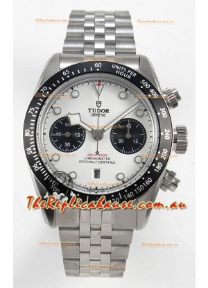 Tudor Super Clone Black Bay Chronograph Watch in White Dial