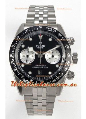 Tudor Super Clone Black Bay Chronograph Watch in Black Dial
