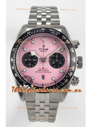 Tudor Super Clone Black Bay Chronograph Watch in Pink Dial